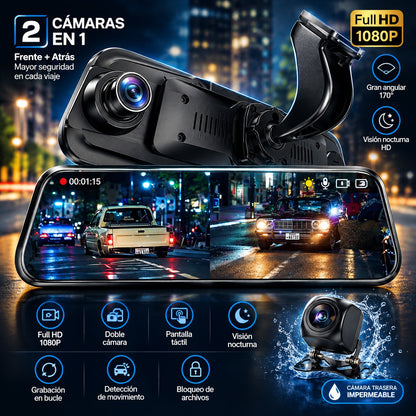🚗 Retrovisor con Cámara 1080P — Más Visibilidad, Más Seguridad