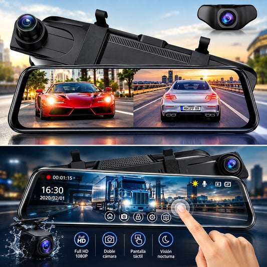🚗 Retrovisor con Cámara 1080P — Más Visibilidad, Más Seguridad